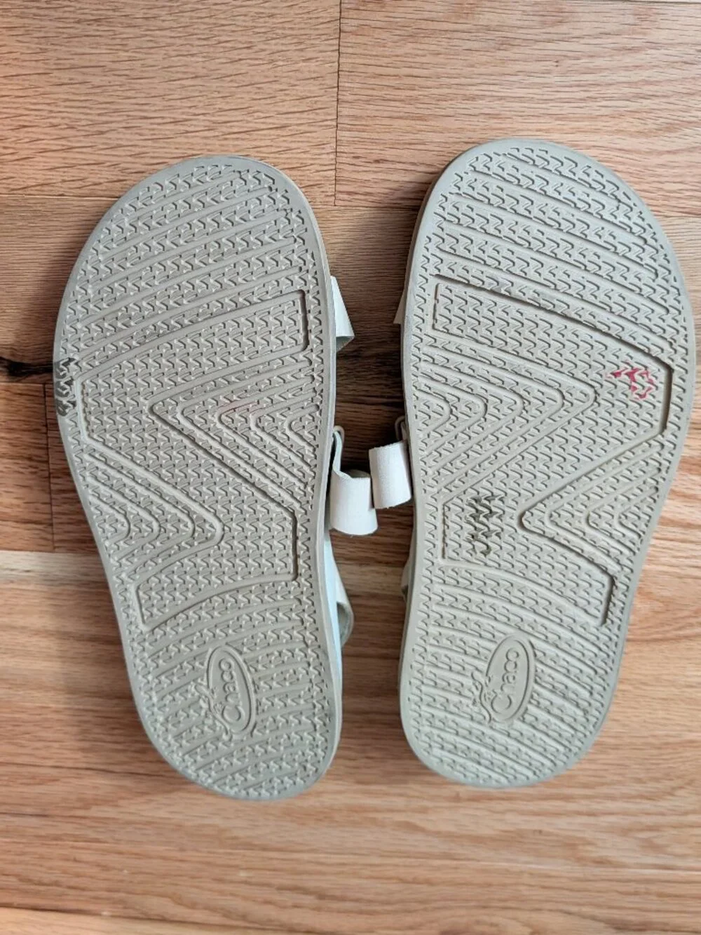 Chaco Townes Sandals cream leather sz 8 Angora Podiatrist Luvseat